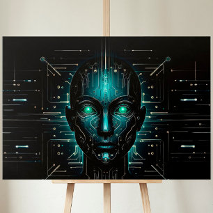 Impressão Em Tela Inteligência artificial robótica em ciência digita