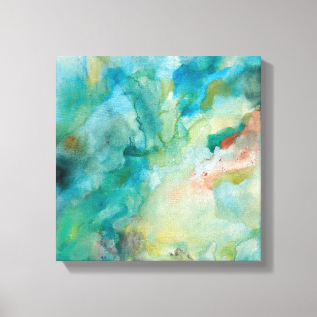 Impressão Em Tela Interestelar | Céu Azul Teal (Frente)