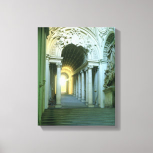 Impressão Em Tela Interior com vista da escadaria