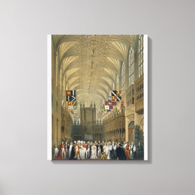 Impressão Em Tela Interior da Capela de George, Rua, 1838 (litoral c (Frente)