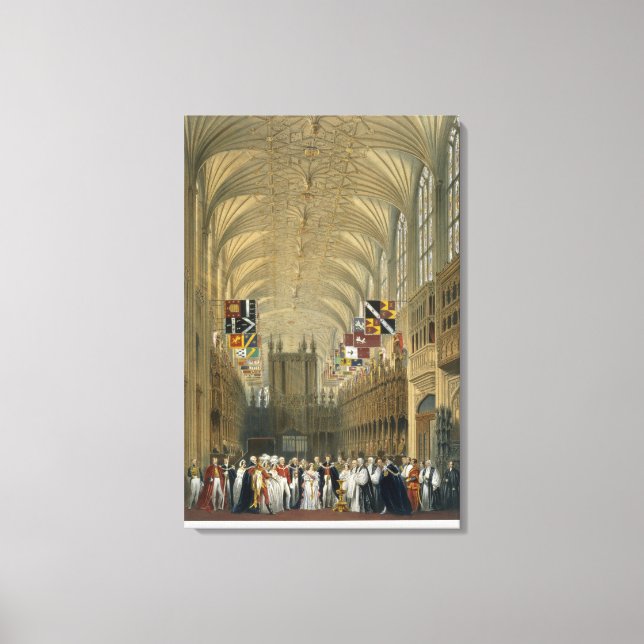 Impressão Em Tela Interior da Capela de George, Rua, 1838 (litoral c (Frente)