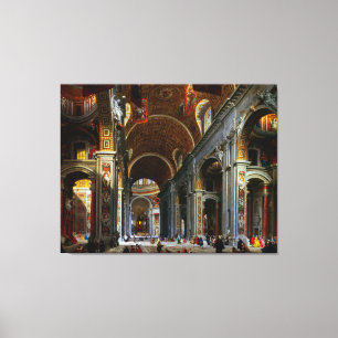Impressão Em Tela Interior da Rua, Basilica de Peter, Roma