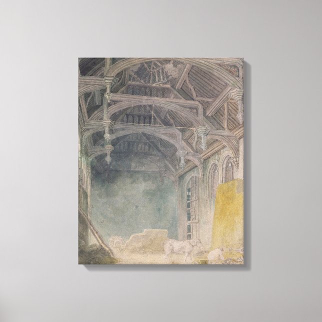 Impressão Em Tela Interior da Rua. Palácio de John, Eltham, c.1793 ( (Frente)