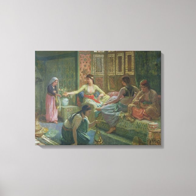 Impressão Em Tela Interior de um Hamer, c.1865 (Frente)