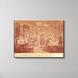 Impressão Em Tela Interior do Cafe Manouri, c.1775