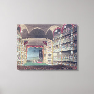 Impressão Em Tela Interior do teatro da pista de Drury, 1808