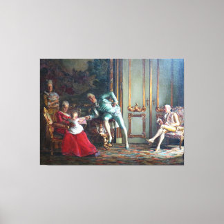 Impressão Em Tela Interiores do Hof da Christian VII - Zahtmann