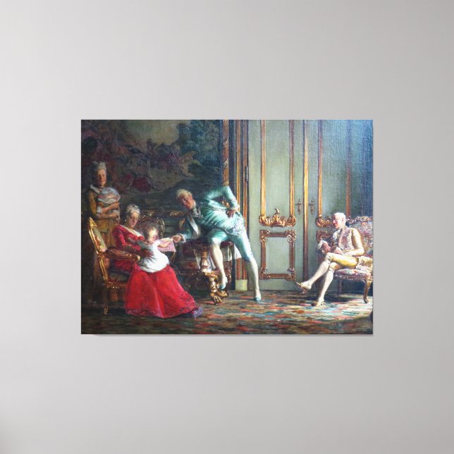 Impressão Em Tela Interiores do Hof da Christian VII - Zahtmann (Frente)