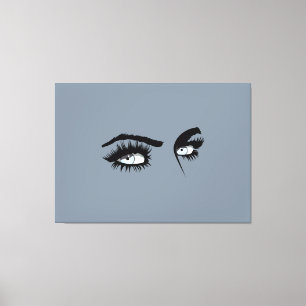 Impressão Em Tela Intriguindo Glance de Mulher Contemporânea Preta&A