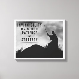 Impressão Em Tela Invencibilidade é uma questão de paciência e estra