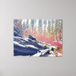 Impressão Em Tela Inverno na Floresta