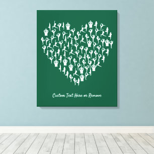 Impressão Em Tela Ioga Em Forma De Coração, Capacidade De Dose, Equi