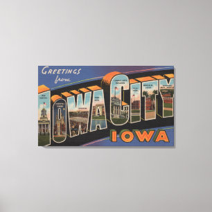 Impressão Em Tela Iowa City, Iowa - grandes cenas da letra