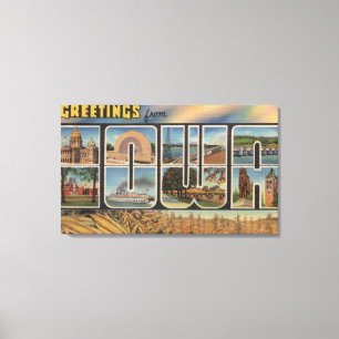 Impressão Em Tela IowaLarge - Letra ScenesIowa