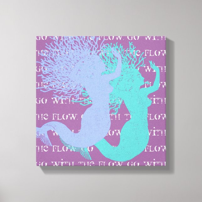 Impressão Em Tela Ir Com As Sereias De Fluxo (Frente)