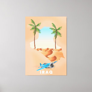 Impressão Em Tela Iraque ilustrou a cópia do poster de viagens