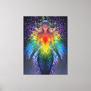 Impressão Em Tela “Iridesca” - Guardiã das Cores