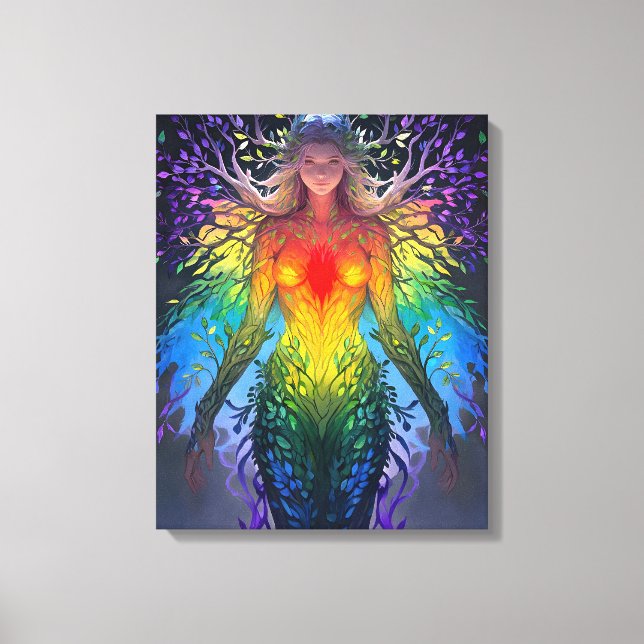 Impressão Em Tela “Iridesca” - Guardiã das Cores (Frente)