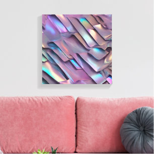 Impressão Em Tela Iridescente futurista/abstrato holográfico