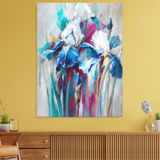 Impressão Em Tela Iris Bloom – Arte Floral de Parede Impressionista 