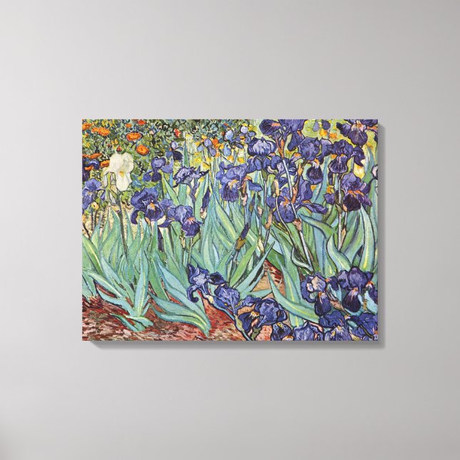 Impressão Em Tela Íris de Van Gogh Pintura Impressionista (Frente)
