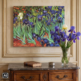 Impressão Em Tela Íris de Vincent van Gogh, Arte de Jardim Vintage