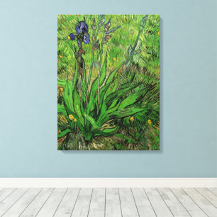 Impressão Em Tela Íris de Vincent van Gogh, Flores de Jardim Vintage