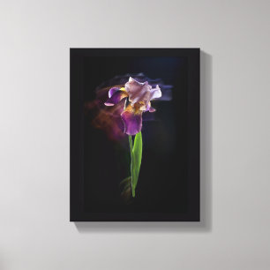 Impressão Em Tela Íris Floral Abstrata – Arte Floral Elegante