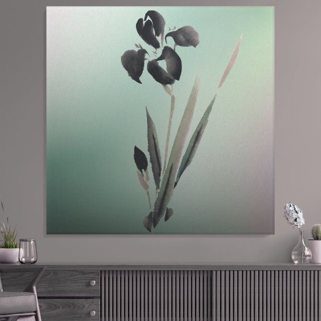 Impressão Em Tela Íris Japonês Iris Moderno e Elegante Simples (Criador carregado)
