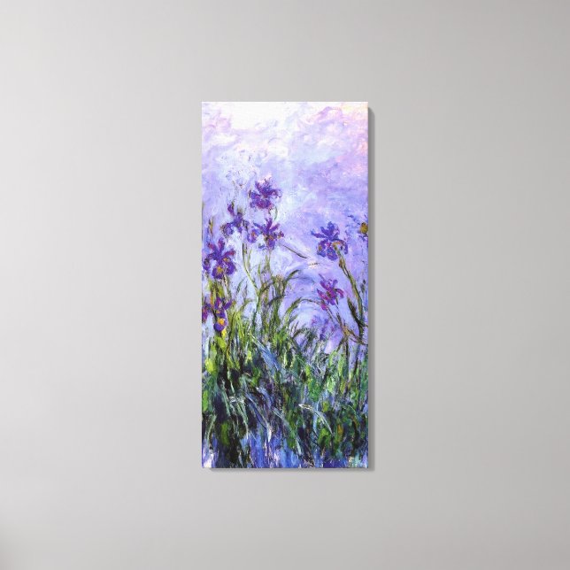 Impressão Em Tela Irises Liláticas de Monet (Frente)