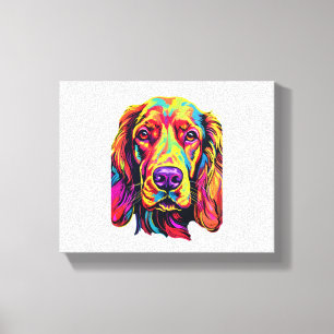 Impressão Em Tela Irish Setter Neon Design