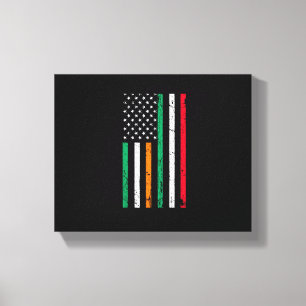 Impressão Em Tela Irlandês Italiano American Flag Irlanda Itália RUA