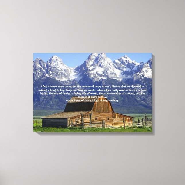 Impressão Em Tela Ironias da Vida Inspiracional (Frente)