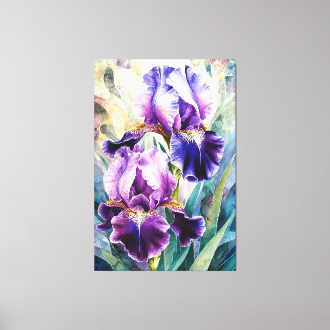 Impressão Em Tela *~* Irrisa Flores Artsy Iris Pintura AP84 (Frente)