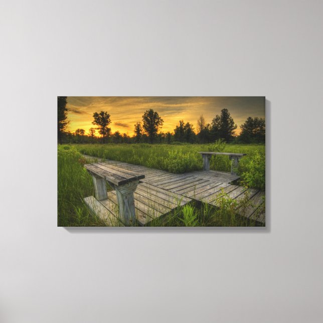 Impressão Em Tela Irwin Prairie Boardwalk Sunset (Frente)