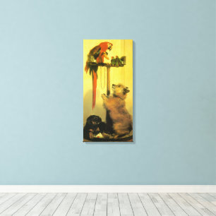 Impressão Em Tela Islay, Tilco, um Macaw e pássaros do amor por