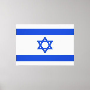 Impressão Em Tela Israel bandeira azul Estrela de David