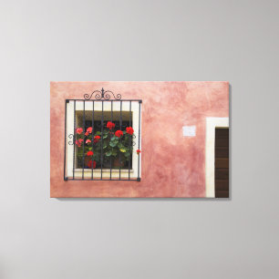 Impressão Em Tela Itália, Asciano, Caixas de Janela com Primavera F