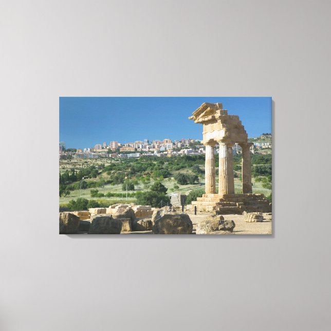 Impressão Em Tela Itália, Sicília, Agrigento, La Valle dei Templi, (Frente)