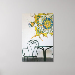 Impressão Em Tela ITÁLIA, Sicília, TAORMINA: Bam, Detalhes do Caf