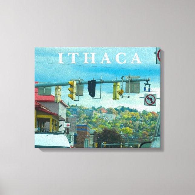 IMPRESSÃO EM TELA ITHACA NEW YORK (Frente)