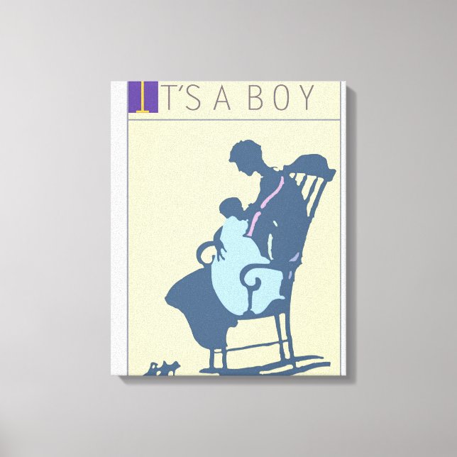 Impressão Em Tela <It's a Boy>por Steve Collier (Frente)