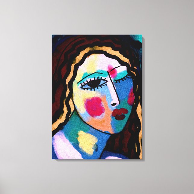 Impressão Em Tela It's Been a Long Day Abstract Digital Painting (Frente)