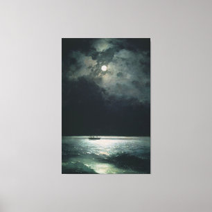 Impressão Em Tela Ivan Aivazovsky Mar Negro à Noite