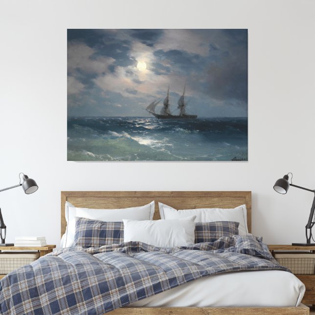 Impressão Em Tela Ivan Konstantinovich Aivazovsky - A Escuna Mercúri (Insitu(Quarto))