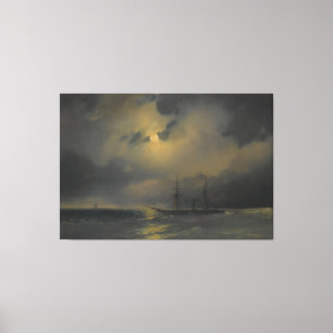 Impressão Em Tela Ivan Konstantinovich Aivazovsky - Embarcações ao l