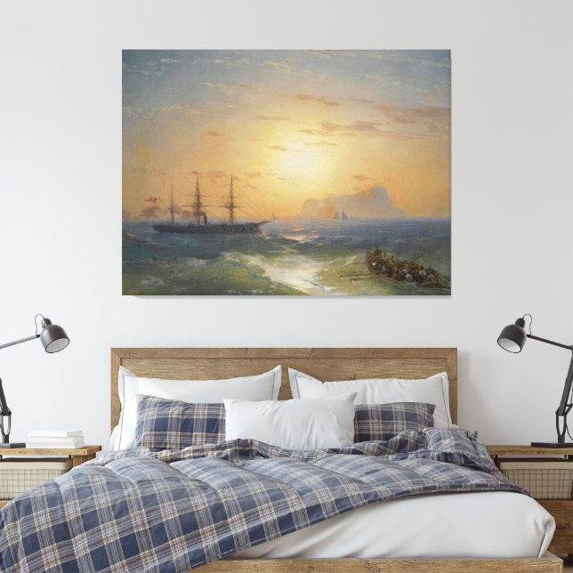 Impressão Em Tela Ivan Konstantinovich Aivazovsky - Envio de Navios (Insitu(Quarto))