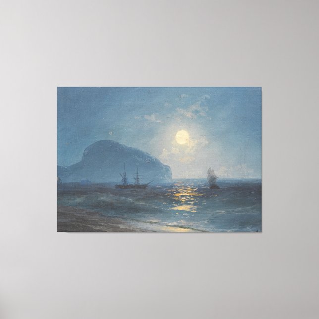 Impressão Em Tela Ivan Konstantinovich Aivazovsky - Luar (Frente)
