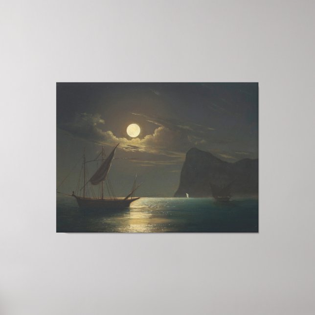 Impressão Em Tela Ivan Konstantinovich Aivazovsky - Luar (Frente)