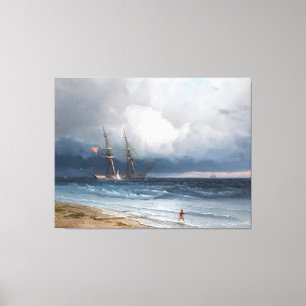 Impressão Em Tela Ivan Konstantinovich Aivazovsky - Navio no Mar